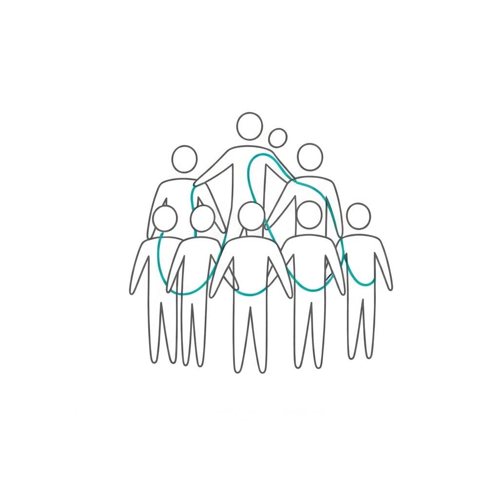Gemeinschaft und gegenseitige Unterstützung im Kurs