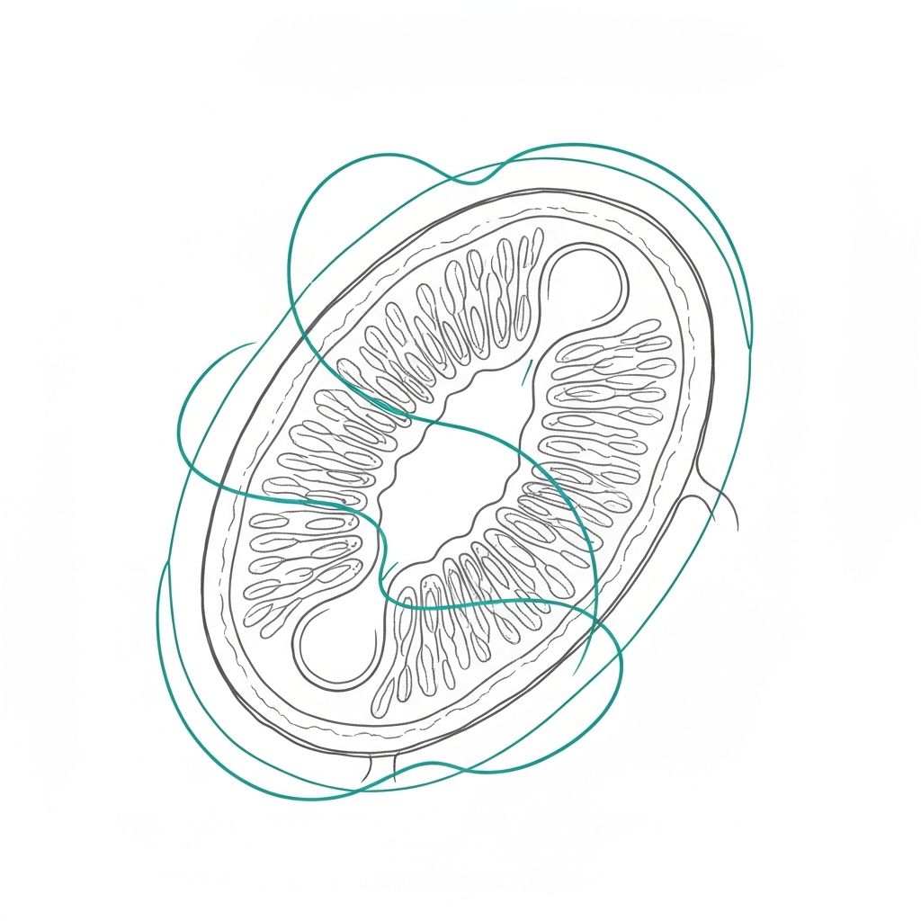 Illustration der Mitochondrien als Kraftwerke der Zelle
